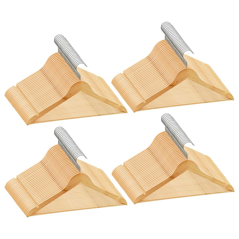 Materse Non-Slip Standard Hanger, Light Brown