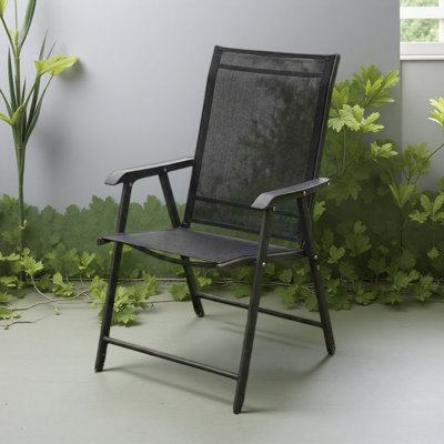 Ensemble de 2 chaises d'extérieur portatives empilables pour terrasse, jardin, camping et voyage