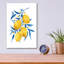 «Blue Leaf Lemons 1» par Yvette St. Amant, art mural en verre acrylique-669597714