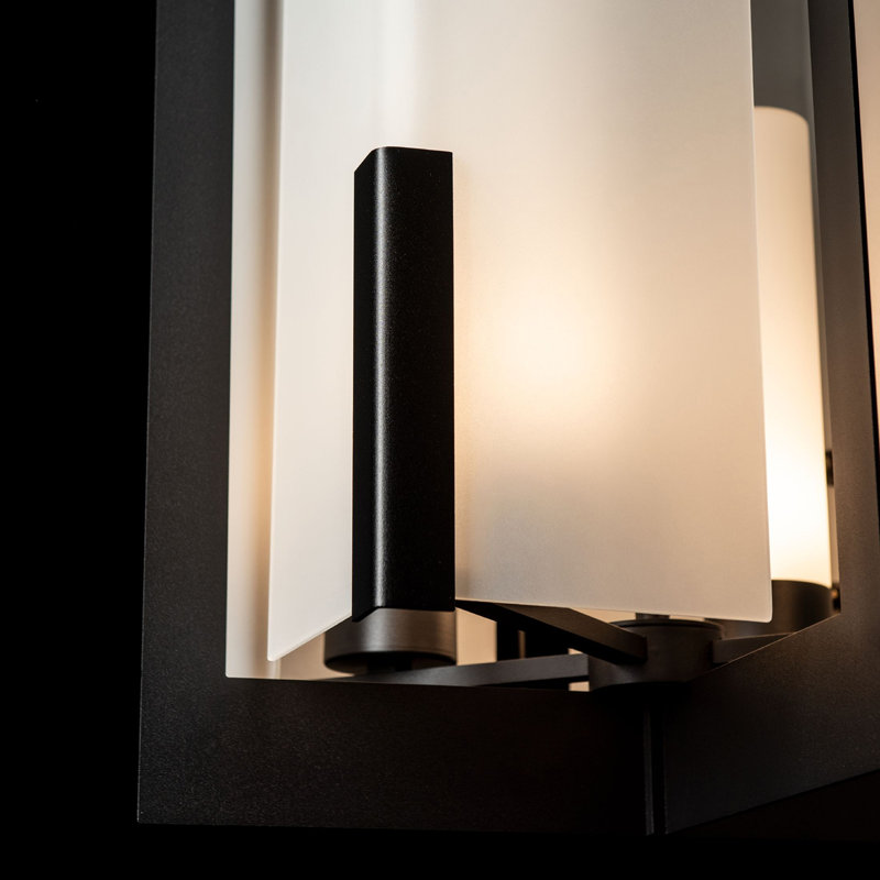 Summit Lantern - Glass, Black, Frosted Glass