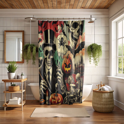 Graphic Halloween - rideau de douche standard 1 pièce