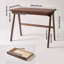 Bureau d'ordinateur 100% bois d'hévéa massif, bureau d'écriture rétro en noyer avec tiroir, structure robuste en A, table d'étude de bureau à domicile standard de 39,37 po x 21,65 po, 0,71 po d'épaisseur