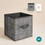 Cubes de rangement - Ensemble de 6 bacs en tissu non tissé de 11 pouces avec poignées doubles, organisateurs de placard pliables pour tablettes et vêtements, noir classique