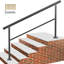 Rambarde extérieure supportant une charge de 75 kg (165 lb), rampe d'escalier extérieure en aluminium, 152 x 89 cm (60 x 35 po), rampe d'escalier extérieure de transition, plage d'inclinaison de 0 à 30°, compatible avec les escaliers de 4 à 5 marches.-62399773