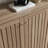 Shoe Cabinet Storage Cabinet Entryway Cabinet With Two Doors Slat Style Vented Doors Metal Knob Handle Four Shelves Dark Taupe Color