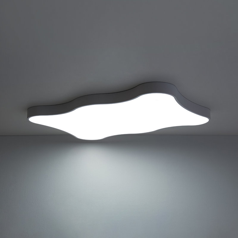 Plafonnier à DEL moderne et minimaliste avec une température de couleur variable, avec nuage de carbone et intensité variable.