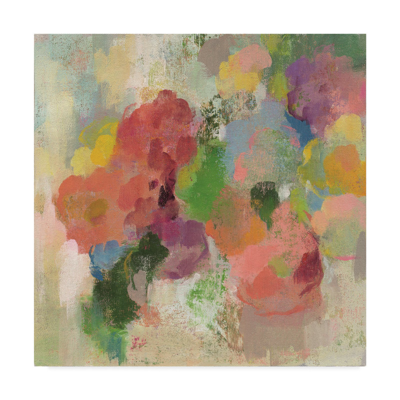 « couleur jardin iii », reproduction de peinture à l’acrylique sur toile tendue, H 14 po x l 14 po x P 2 po