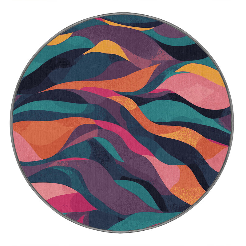 Neon Warp Rug, Round 4'