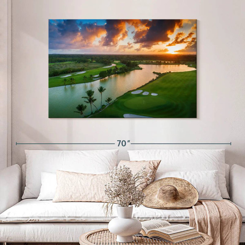 Harpa Golf Course Sunset, 32" H x 48" W