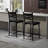 22" Bar Stools Set of 2, Counter Height Bar Stools with PU Upholstered Seat, Metal Frame Kitchen Bar Chairs with X-Design Back and Footrest for Kitchen Island, Counter Bar, Dining Room-1040631702