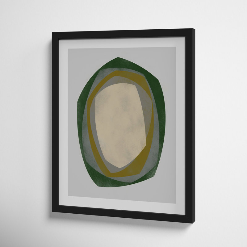 Geode 1 by Jacques Pilon, 20" H x 16" W, Black Framed