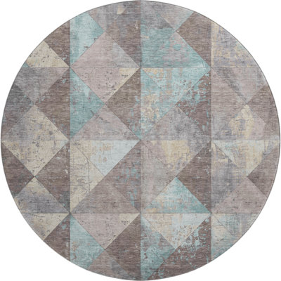 Premium Machine Washable Varroville AMF1721 Geometric Rug