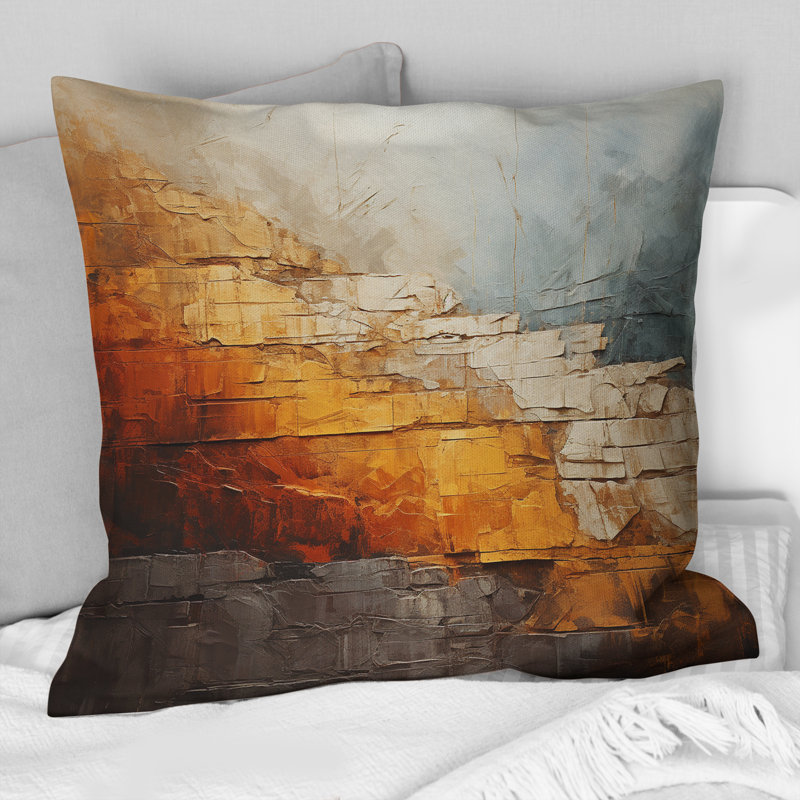 Coussin gris et orange
