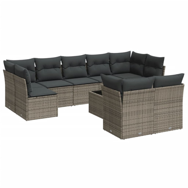Ensemble de canapé de jardin Vidaxl gris