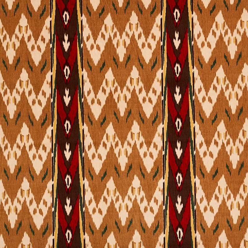 Samar Ikat Velvet Fabric, Gold
