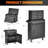 Five-drawer rolling tool storage cabinet with removable top toolbox, adjustable shelf