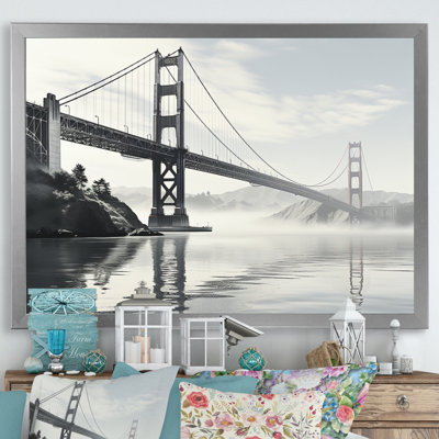 " Gray Bridge Golden Gate Monochrome "