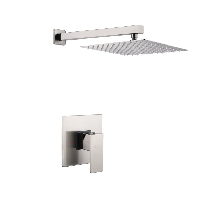 Système de douche avec valve brute, Nickel brossé