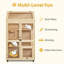 Maison de chat en bois avec toit ouvrant Mcombo