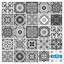 Carreaux amovibles en vinyle noir et gris 8 po x 8 po-781804777-781804786
