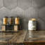 D'Anticatto Hex Notte 11" x 13" Porcelain Mosaic Tile
