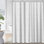Rideau de douche blanc avec 12 crochets Modern Line