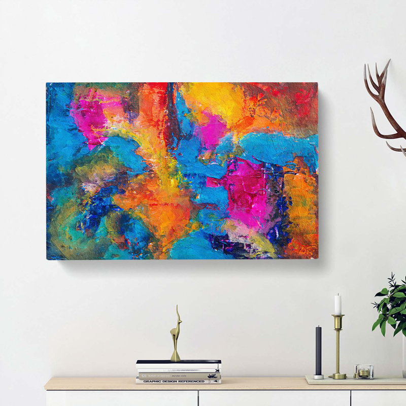 Abstract Art Painting Vol.345 - Wrapped Canvas, 50cm H x 76cm W x 3cm D
