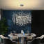 Lustre argenté de luxe en forme de branche d'arbre, luminaire en cristal de lustre moderne, luminaire suspendu-514279633