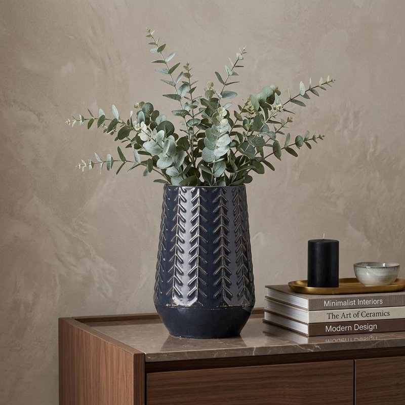 Vase de table en céramique, Gris