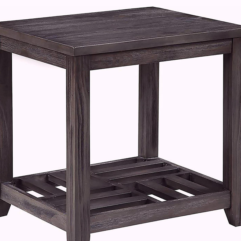 Grey Rectangular Nightstand
