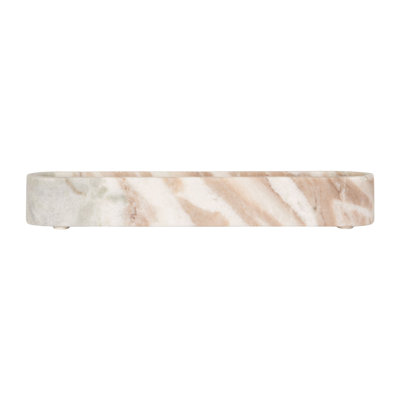 Plat ovale en marbre brun