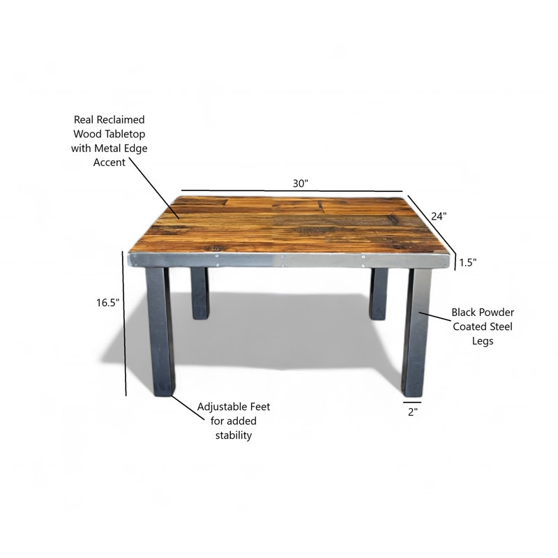 Table basse The Reclaimed Roots, H 16,5 po x l 30 po x P 24 po
