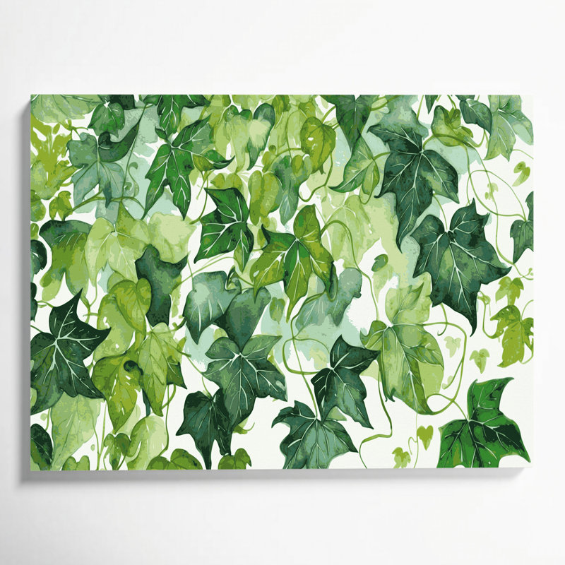 Art mural sur toile Botanical Ivy Green, H 12 po x l 18 po