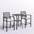 Outsunny 3pcs Patio Bar Set with Soft Cushion, Rattan Wicker for Poolside | Outdoor Furniture Set, for Backyards, Lawn, Deck