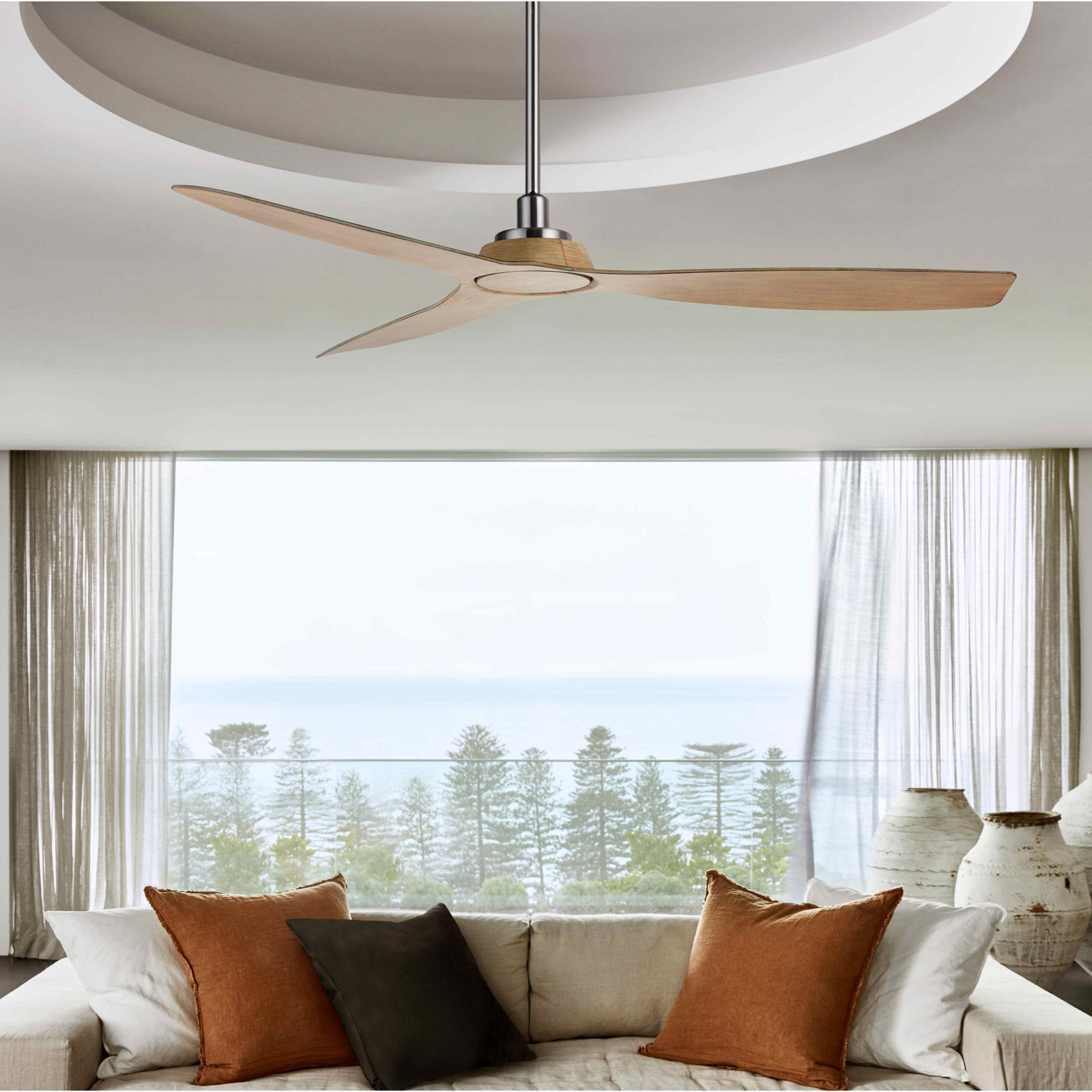 Willow 52" Ceiling Fan, Nickel