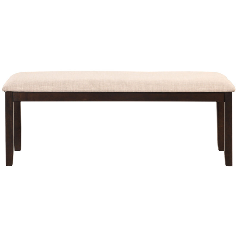 Linen Blend Upholstered Bench