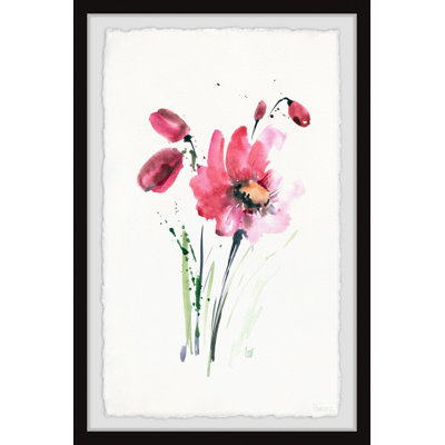 «Blooming Pink Smudge», reproduction encadrée