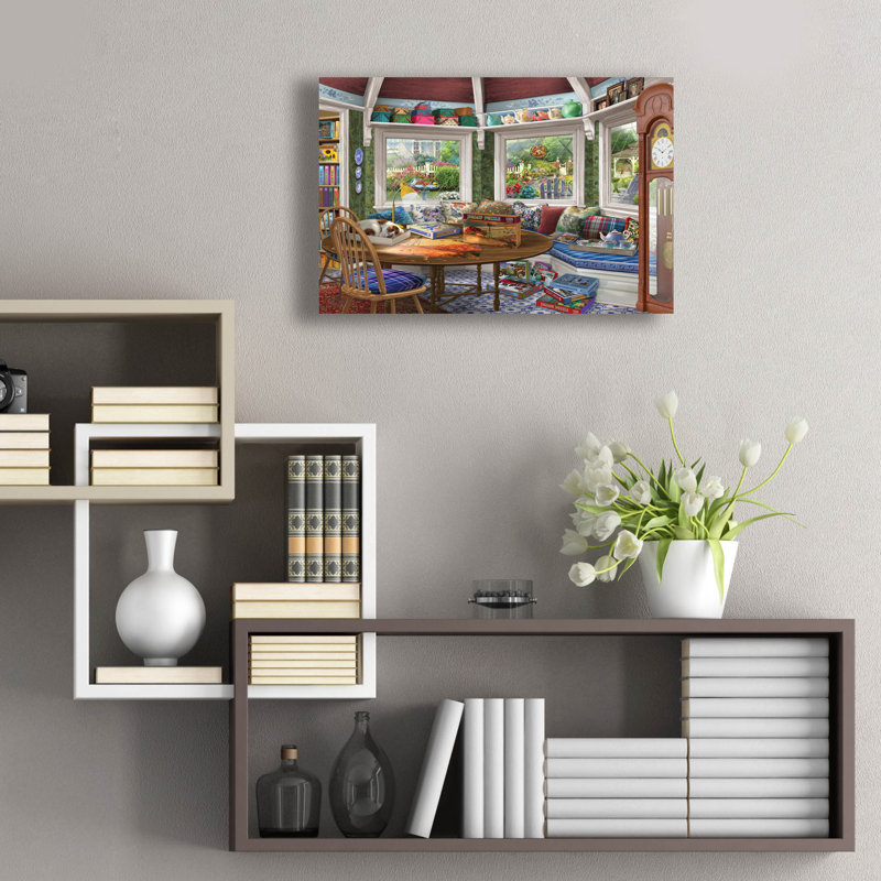 «Puzzle Room» par Bigelow, illustrations en verre acrylique, H 16 po x l 24 po x P 0,2 po