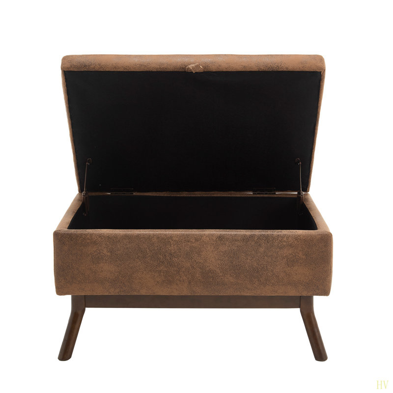 Banc de rangement Mid-Century, Brun
