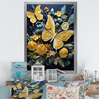 " Lemon Yellow Butterfly Delight "