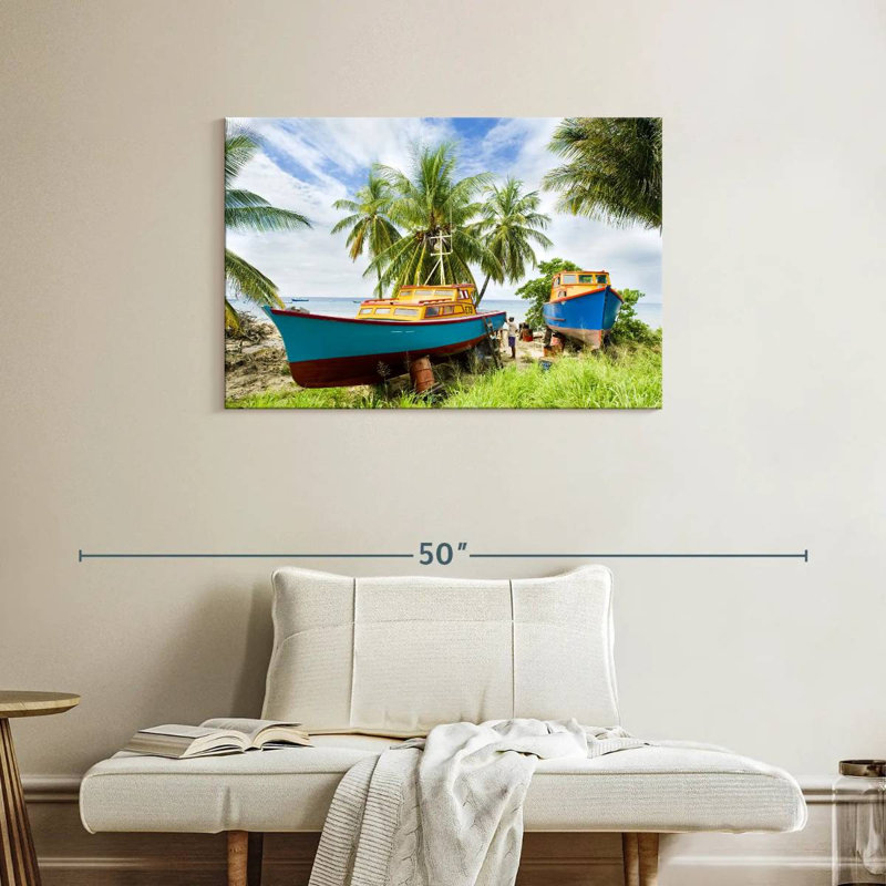 Mehar Six Men's Bay Fishing Boats, 24" H x 36" W