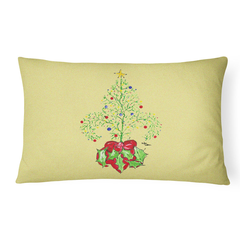 Coussin décoratif intérieur/extérieur fleur de noël tree tree