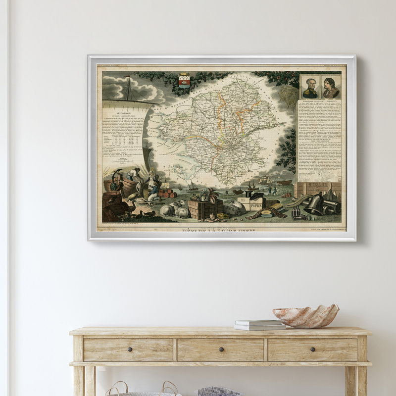 Atlas nationale illustre III-impression d’art graphique sur toile encadrée, H 30,5 po x l 42,5 po x P 1,5 po