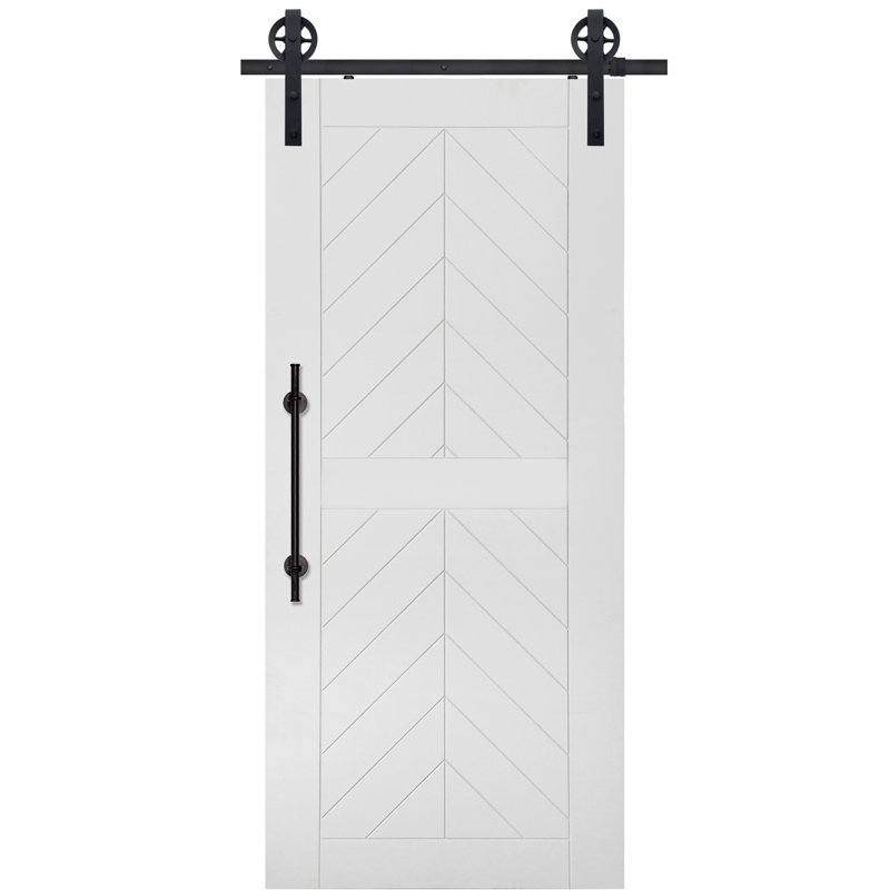 Porte de grange en bois manufacturé lambrissé, 32 po x 84 po