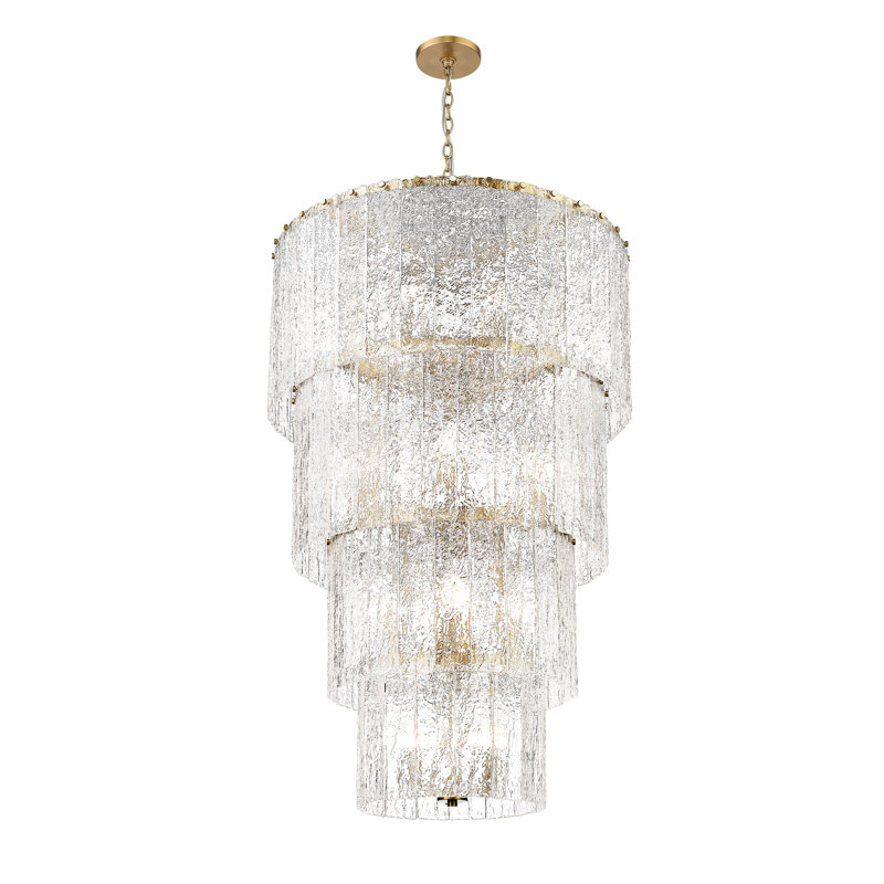 Lustre 18 lumières Timeothy, Or brossé