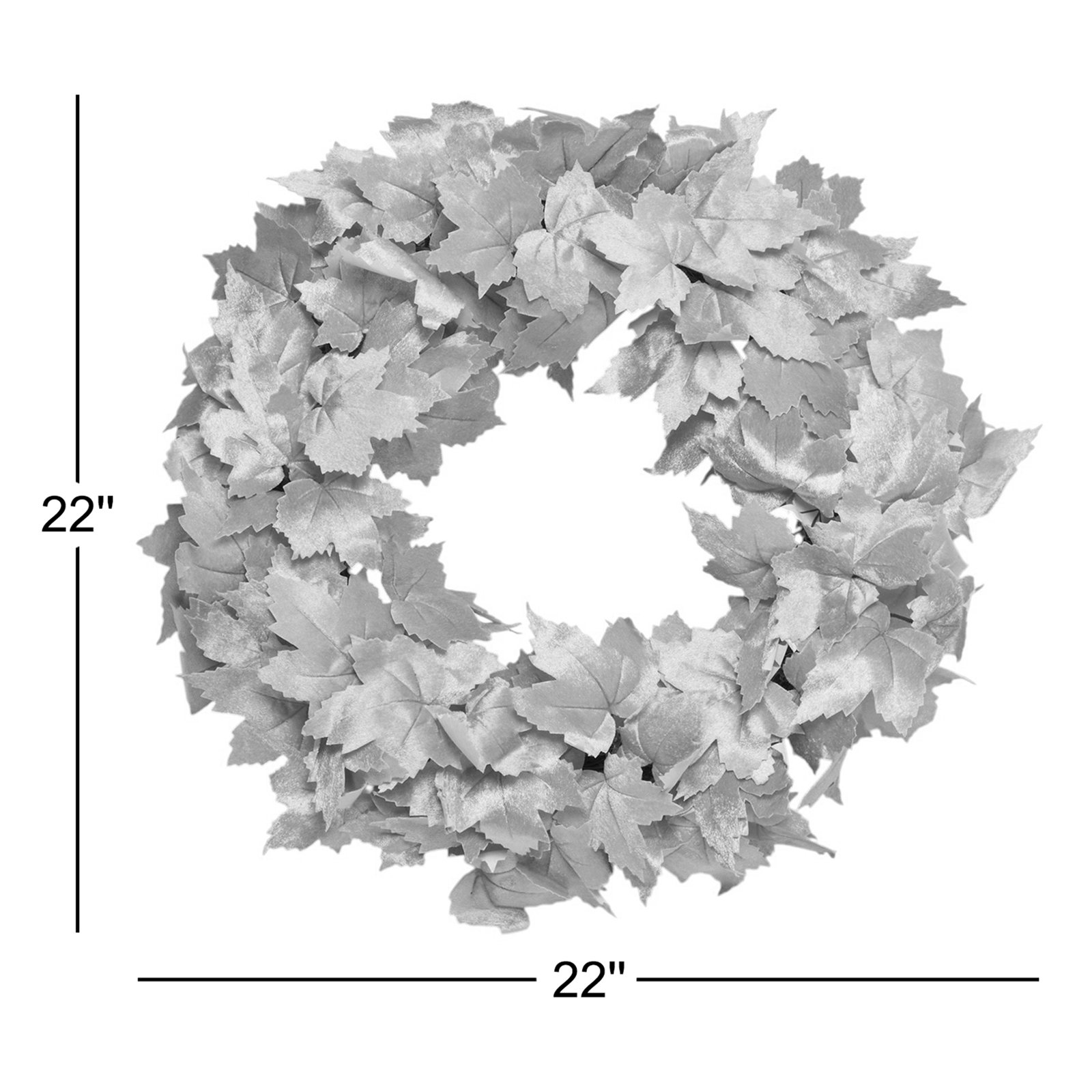 22" Velvet Leaf Wreath