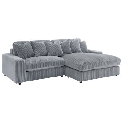 Reversible Track-Arm Sectional With Pillows