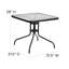 Table carrée en verre trempé Amlie-87057903-87058782