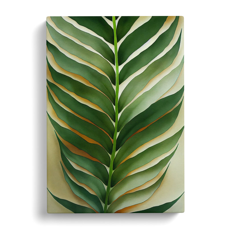 Fillingham Fern Leaf Textured - Wrapped Canvas, 76cm H x 50cm W x 3cm D