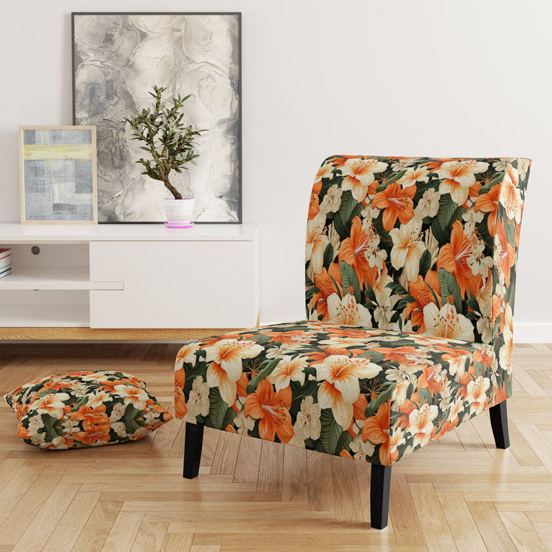 Fauteuil de chambre rembourré Papaya Dreams Tropical, Papaye, rêve, motif tropical III